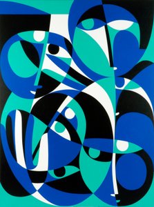 Zoeken (acryl op bord) door Ron Waddams
